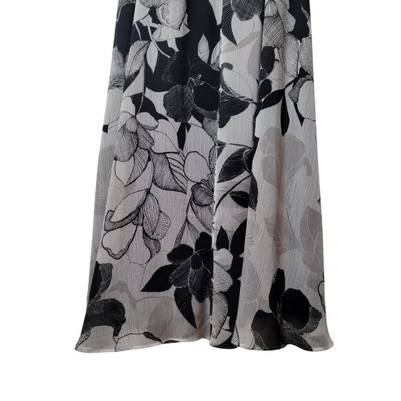 J.B.S.  Womens Floral Sleeveless Tea Lenght Dress Size M Black & Gray - Picture 6 of 11